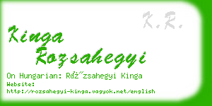 kinga rozsahegyi business card